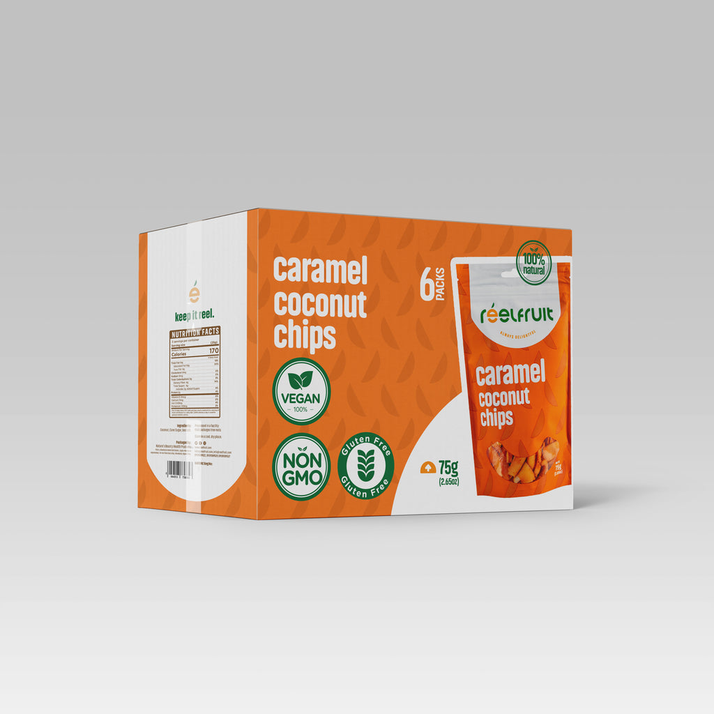 Toasted Caramel Coconut Chips Pack of 6 x 75g