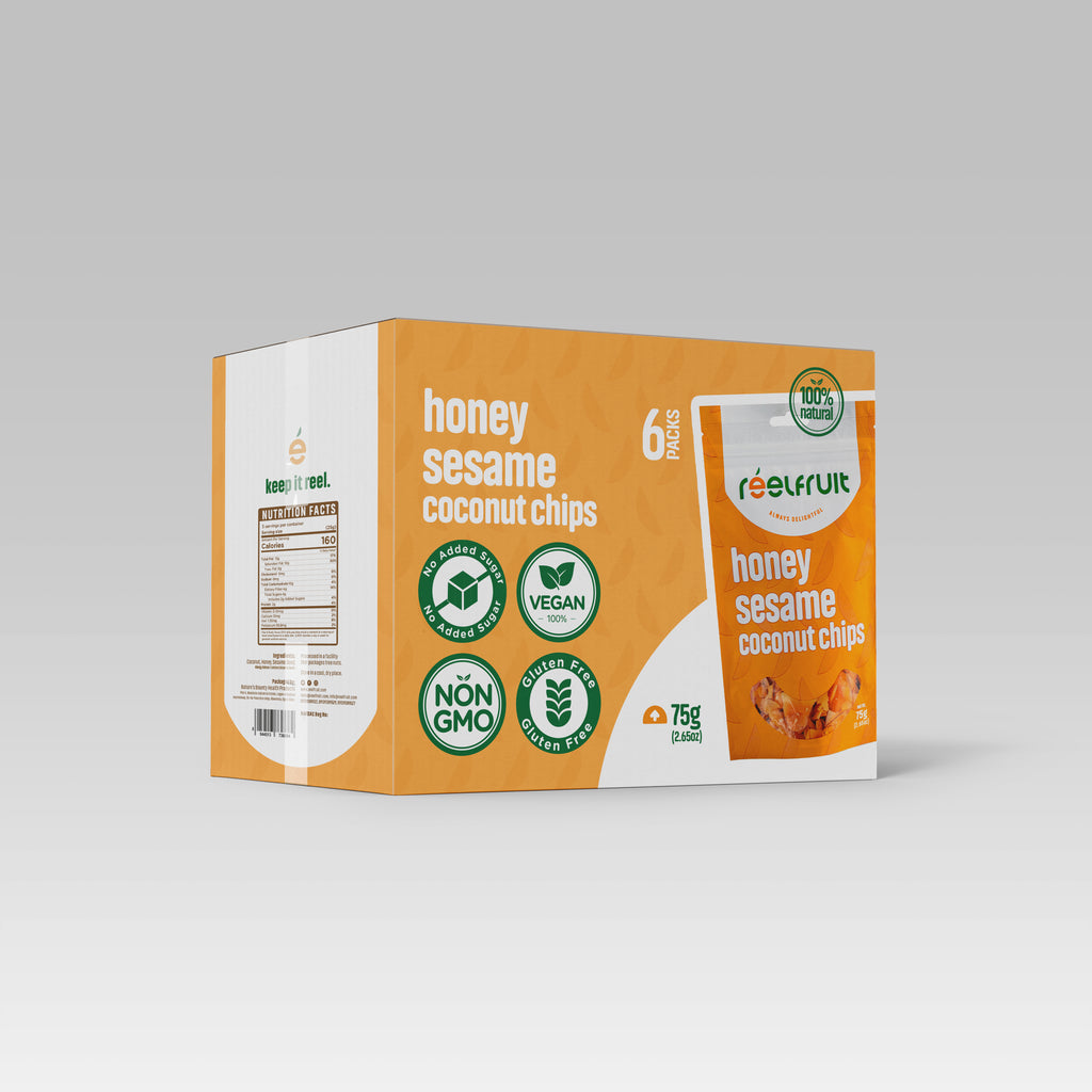 Toasted Honey Sesame Coconut Chips Pack of 6 x 75g