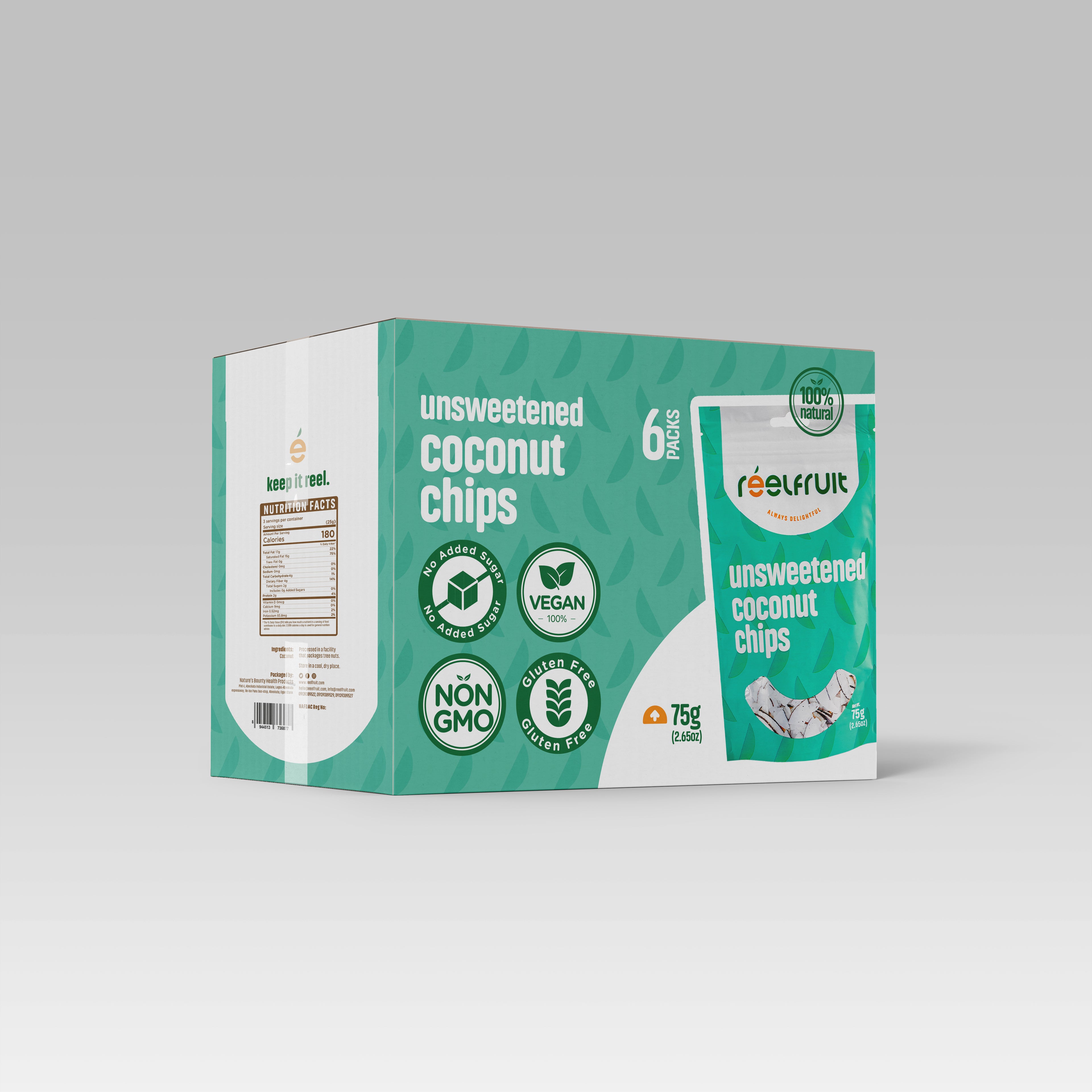 Unsweetened Coconut Pack of 6 x 75g